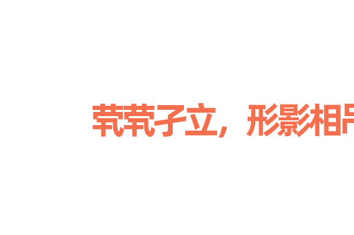 茕茕孑立，形影相吊